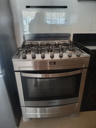 Fogão Brastemp inox 6 bocas