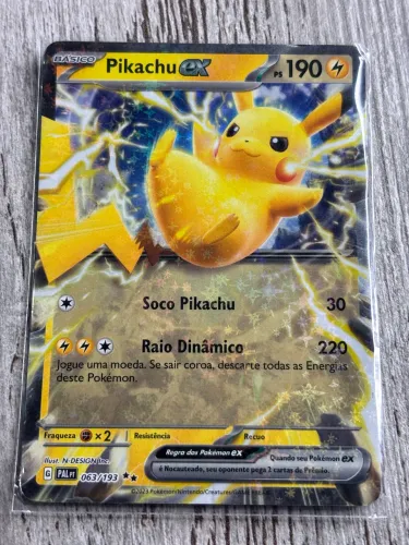 Cartas Pokémon Pikachu EX e padrões