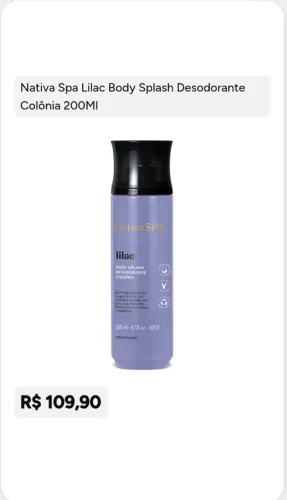 Body Splah Desodorante Colônia Nativa SPA Lilac 200ml