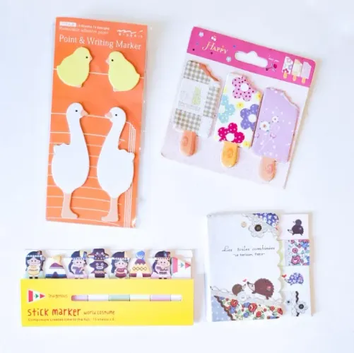 Kit papelaria vintage mini post its