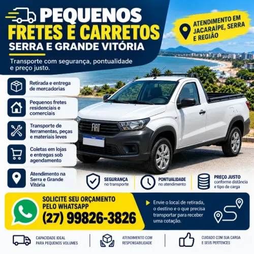 Pequenos Fretes e Carretos com Picape na Serra ES