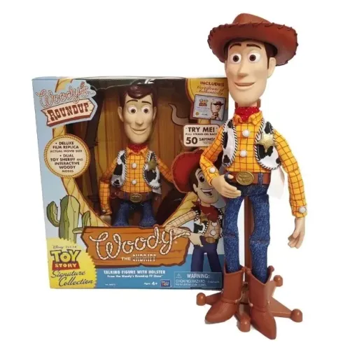 Boneco Woody Toy Story 50 Frases Figura De Ação Com Suporte Replica