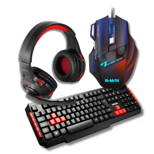 KIT GAMER | Teclado s/ Fio + Mouse Gamer RGB + Headset Gamer c/ RGB