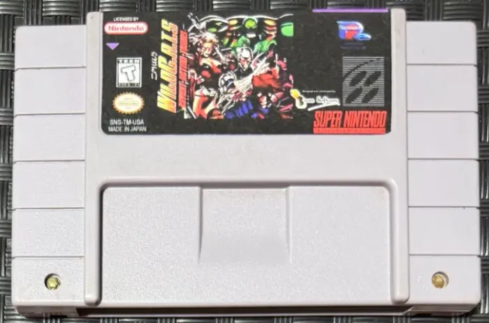 Wild C.A.T.S. SNES Relabel Frente e Verso Placa Original Nintendo