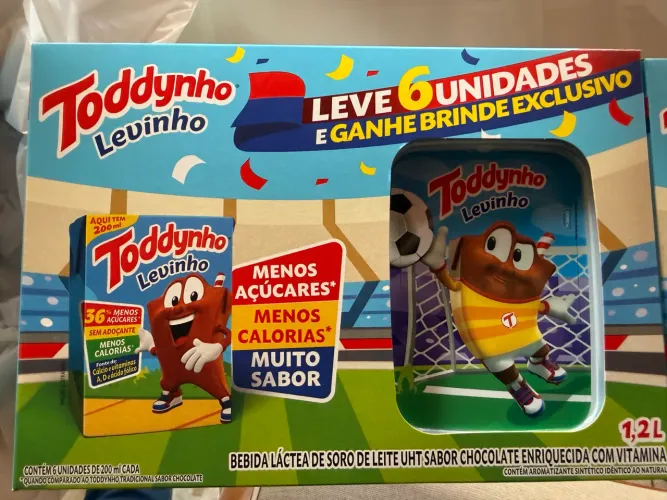 3 kit Toddynho com pote organizador da marca