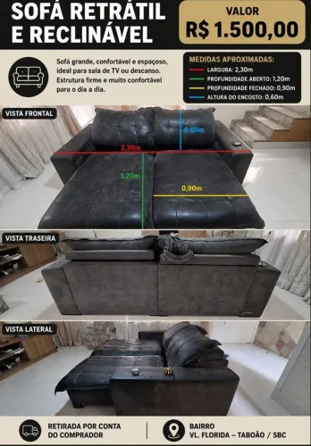 Sofá Retratil