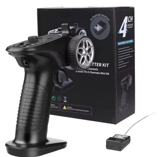 Rádio controle automodelo 2.4 GHz 4 canais.