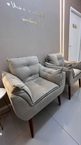 Kit com 2 Poltronas Decorativas Premium - Bege