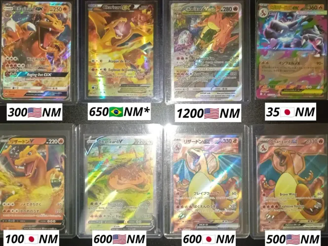 Lote de Cartas Pokémon Raras Originais