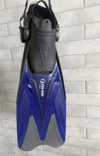 Nadadeira Fun Dive Tropic azul L/XL (40-43) - pé de pato regulável para mergulho e snorkel