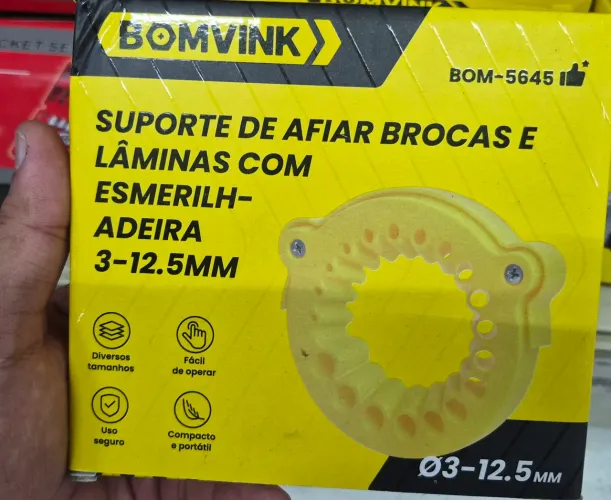 SUPORTE DE AFIAR BROCAS E LAMINAS BOM-5645 SP<br><br>? R$ 39,9