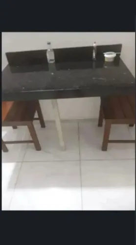 Bancada para cozinha marmorito cor preta