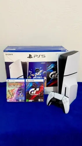 PS5 Slim Midia Física SSD 1TB + 2 jogos e Garantia de fabrica