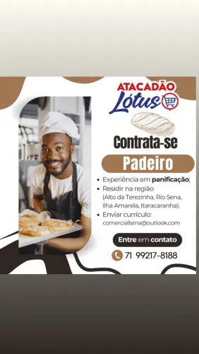 Precisa-se de padeiro 