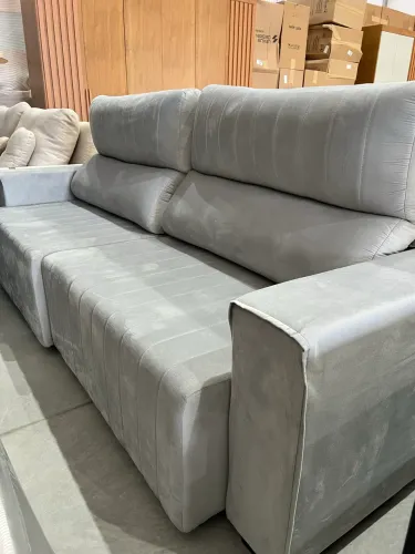 Sofá Gigante Cinza Prata NOVO DIRETO DA FABRICA