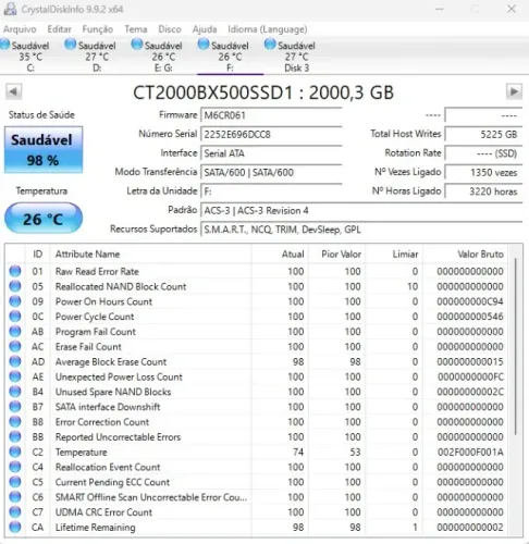 SSD Curcual BX500 2TB