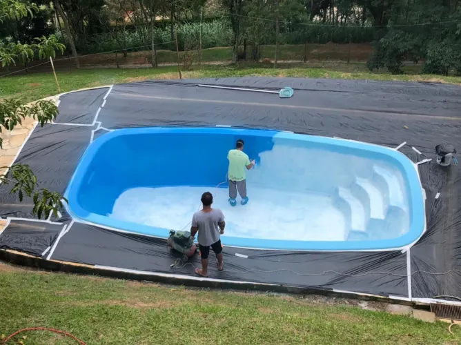 Reforma piscina de fibra