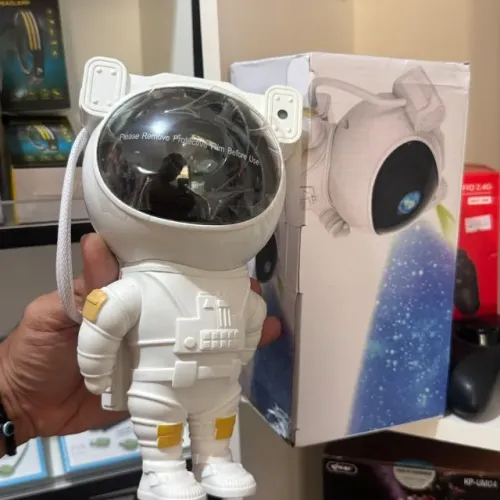 Astronauta Projetor de Luz - Luminária Estrela Noturna Galáxia Nebulosa Led USB C/Controle