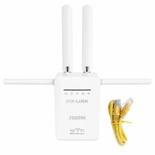 Repetidor e Roteador Wifi 4 Antenas Amplificador De Sinal 2800 Mps 9