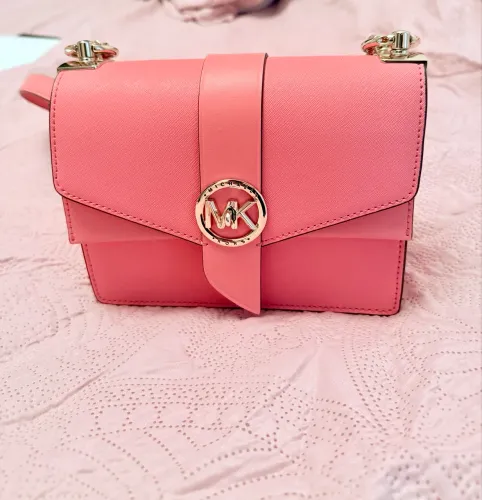 bolsa Michael Kors Greenwich média rosa perfeito estado 