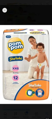 Fralda descartável pompom de vestir