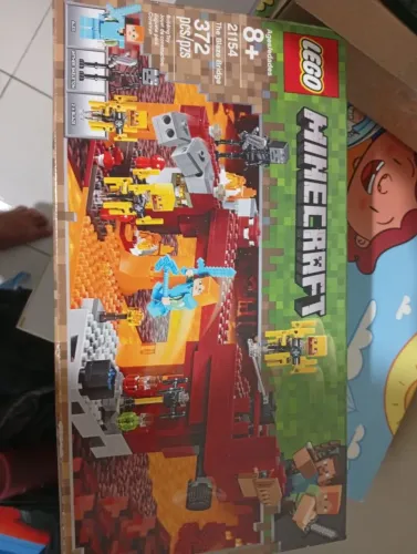 Lego Minecraft Ponte Flamejante Completo RARIDADE