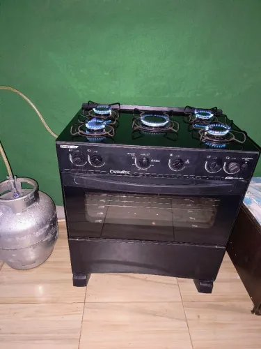 FOGÃO 5 BOCAS PISO EM VIDRO
