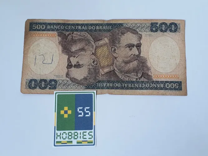 Cédula Dinheiro Antiga 500 Cruzeiros 1981-1987