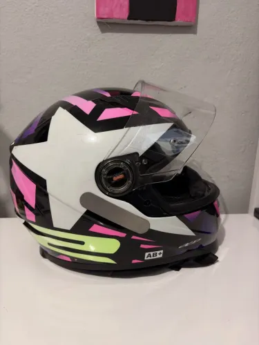 Capacete LS2 Rosa Estrela