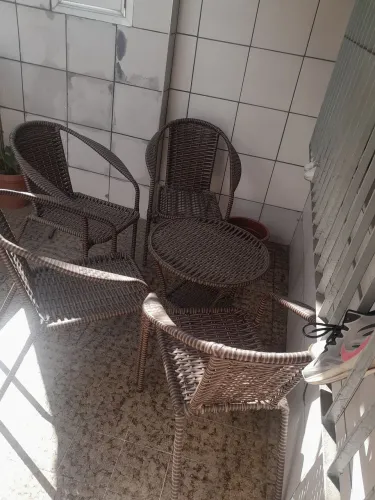Jogo de mesa de varanda 