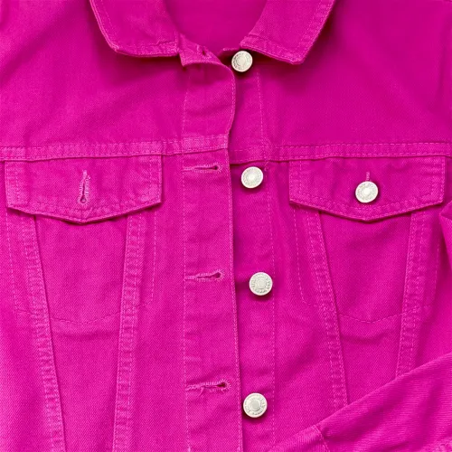 Jaqueta jeans rosa