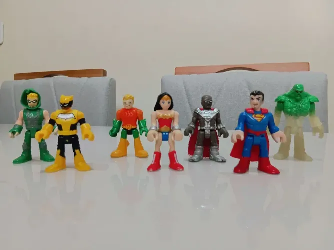 Imaginext DC Super Friends - Lote com 7 bonecos super heróis