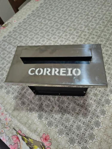 Caixa correio de embutir, inox.