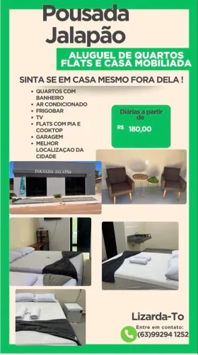Quarto mobiliado em Lizarda TO