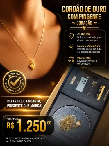 Cordão em ouro ! Ouro 18k