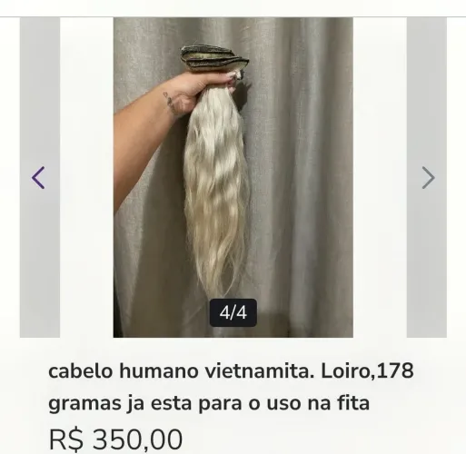 Vende se cabelo loiro na fita adesiva