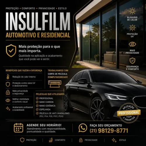 Insulfilm automotivo e residencial 