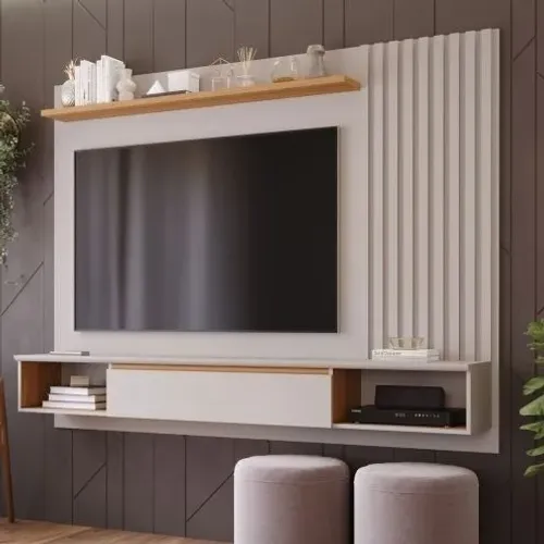 Design Moderno e Qualidade 100% MDF no Painel Bahamas Cinamomo/Off White