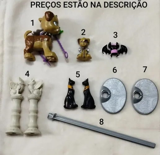 Acessórios variados Monster High (LEIA A DESCRIÇÃO)