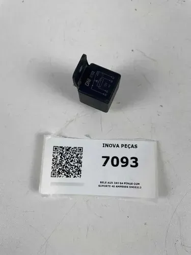 Rele Aux 24v 04 Pinos Com Suporte 40 Amperes Dni0212 24v