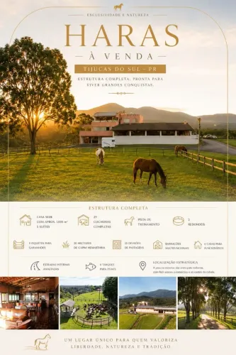 HARAS - TIJUCAS DO SUL/PR - Próximo a Curitiba <br>? Próximo a Curitiba<br>? 52 hectares