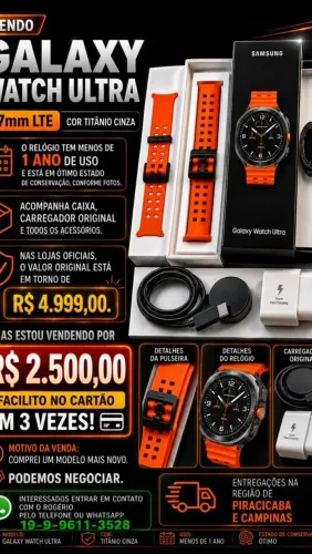 Relógio Samsung WHATHC ULTRA ORIGINAL