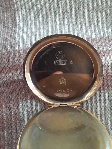 Relogio feminino de bolso em ouro 14k 