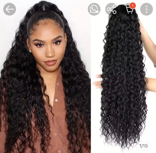Aplique cabelo rabo de cavalo