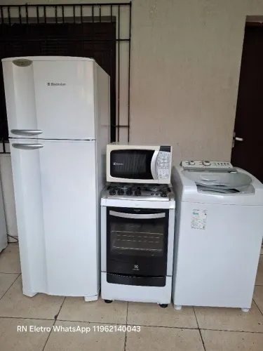Geladeira Electrolux Frost Free+Fogão 4 bocas+Máquina de lavar+Micro-ondas em Guarulhos