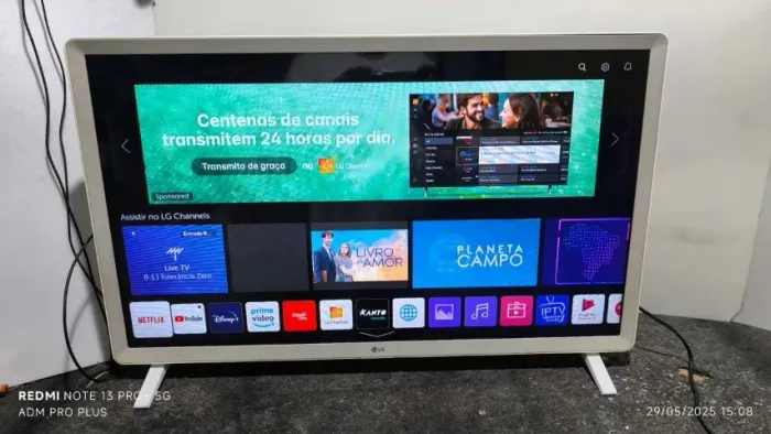 SMART Tv LG Led 32 Polegadas Cor Branca Nova  NetFlix . YouTube  Com mais 300 Canais Strea