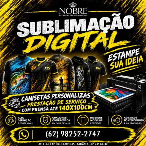Camisetas Personalizadas, Uniformes e Camisa de Pesca - Sublimação