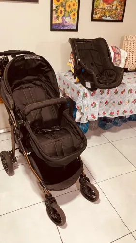 Carrinho de Bebê Moisés com Bebê Conforto Galzerano - Olympus