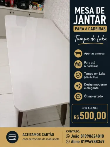 Mesa para 6 Cadeiras