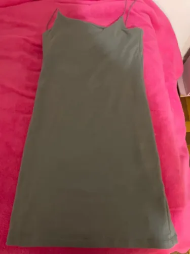 Vestido Zara L cinza